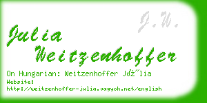 julia weitzenhoffer business card